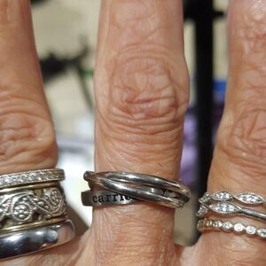 NIB 3 Rolling Band Ring Michael Anthony It Was Then That I Carried You Gift Box